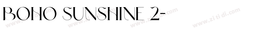 Boho Sunshine 2字体转换